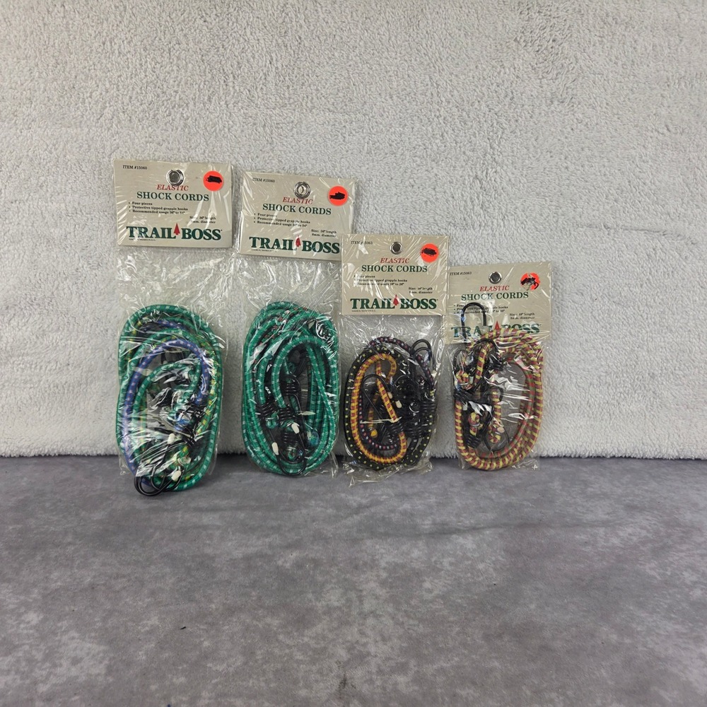 Trail Boss Elastic Shock Cords 16pc Lot Bungee 18in 36in 8mm 15060 15063